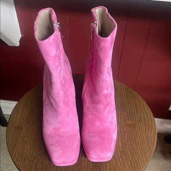 Sam Edelman Jaye Sz 8.5 M Pink Suede Ankle Platform Heel
Booties - Picture 7 of 11
